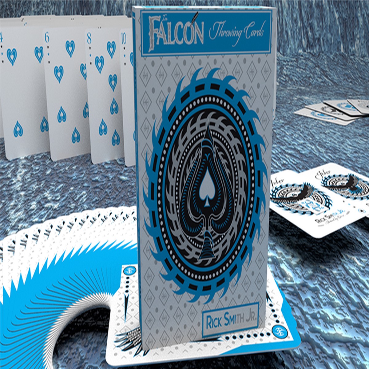 Ice Falcon Throwing Cards by Rick Smith Jr and Devo