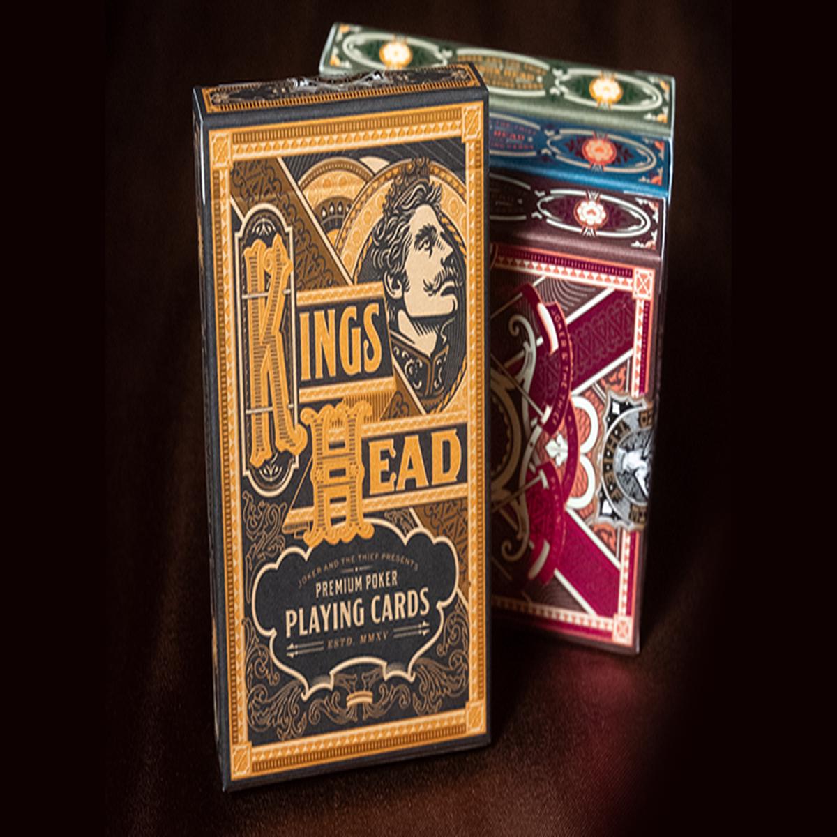 King’s Head (Black and Gold Foil) Playing Cards by Joker and the Thief