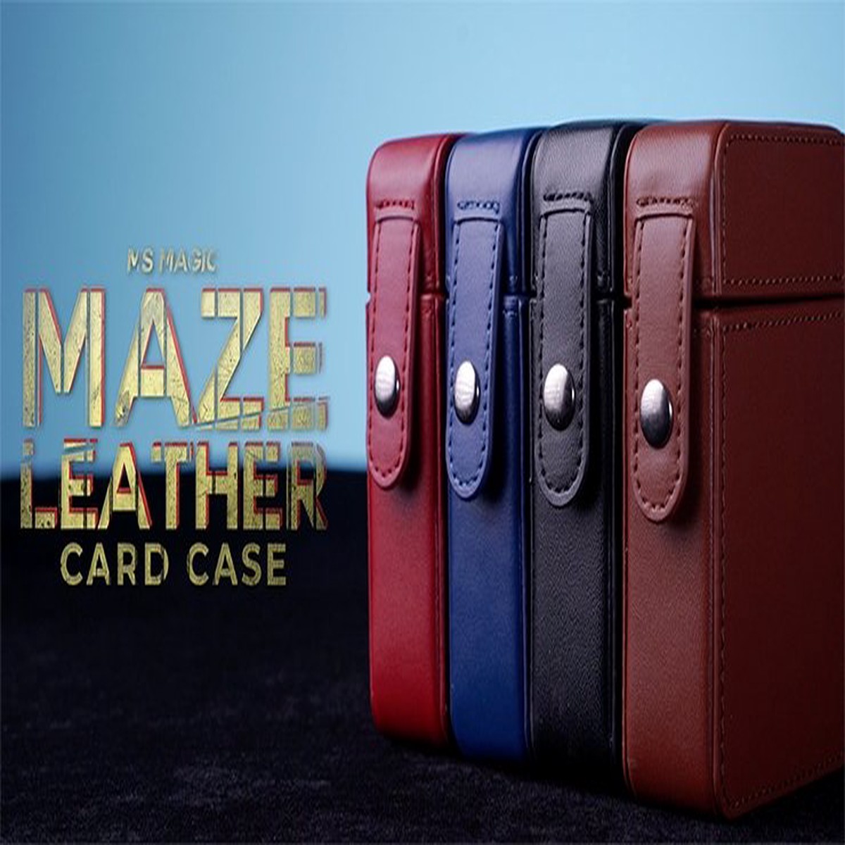 MAZE Leather Card Case (Blue) by Bond Lee – Trick
