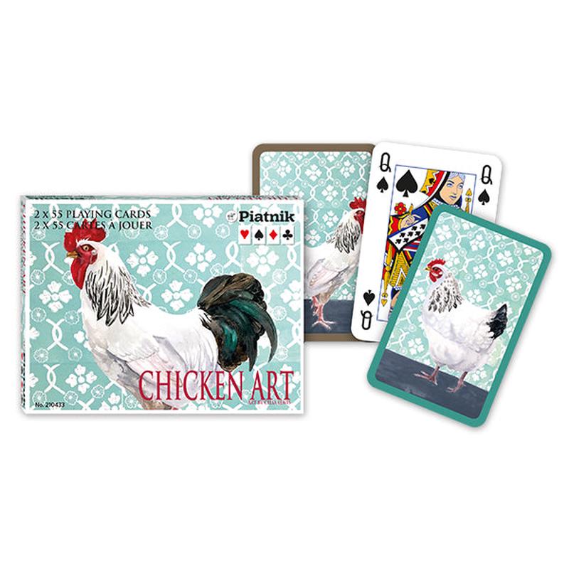 Piatnik – Chicken Art 2 Pack of Playing Cards