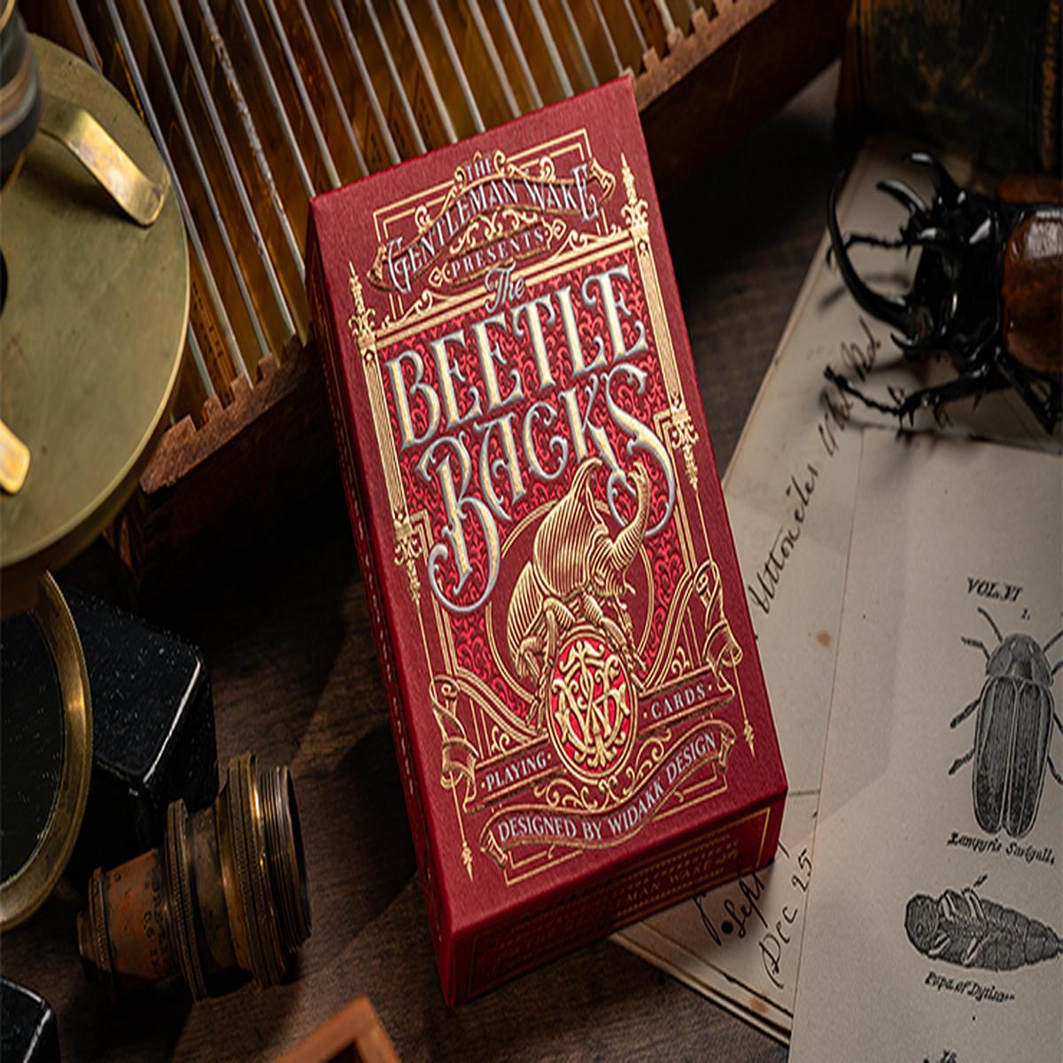The Beetle Backs (Crimson Edition) Playing Cards