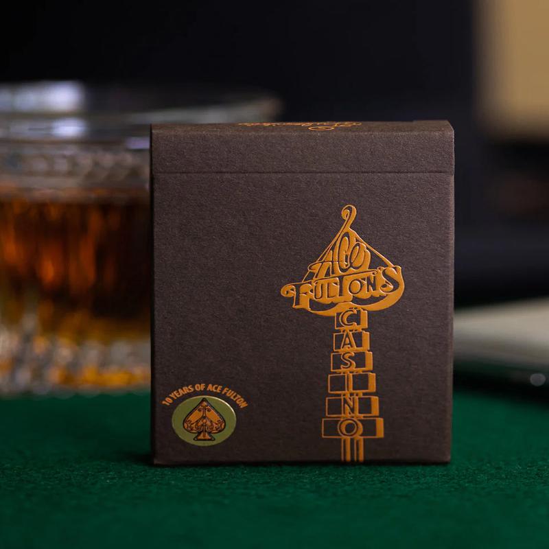 Ace Fulton’s 10 Year Anniversary Tobacco Brown Playing Cards