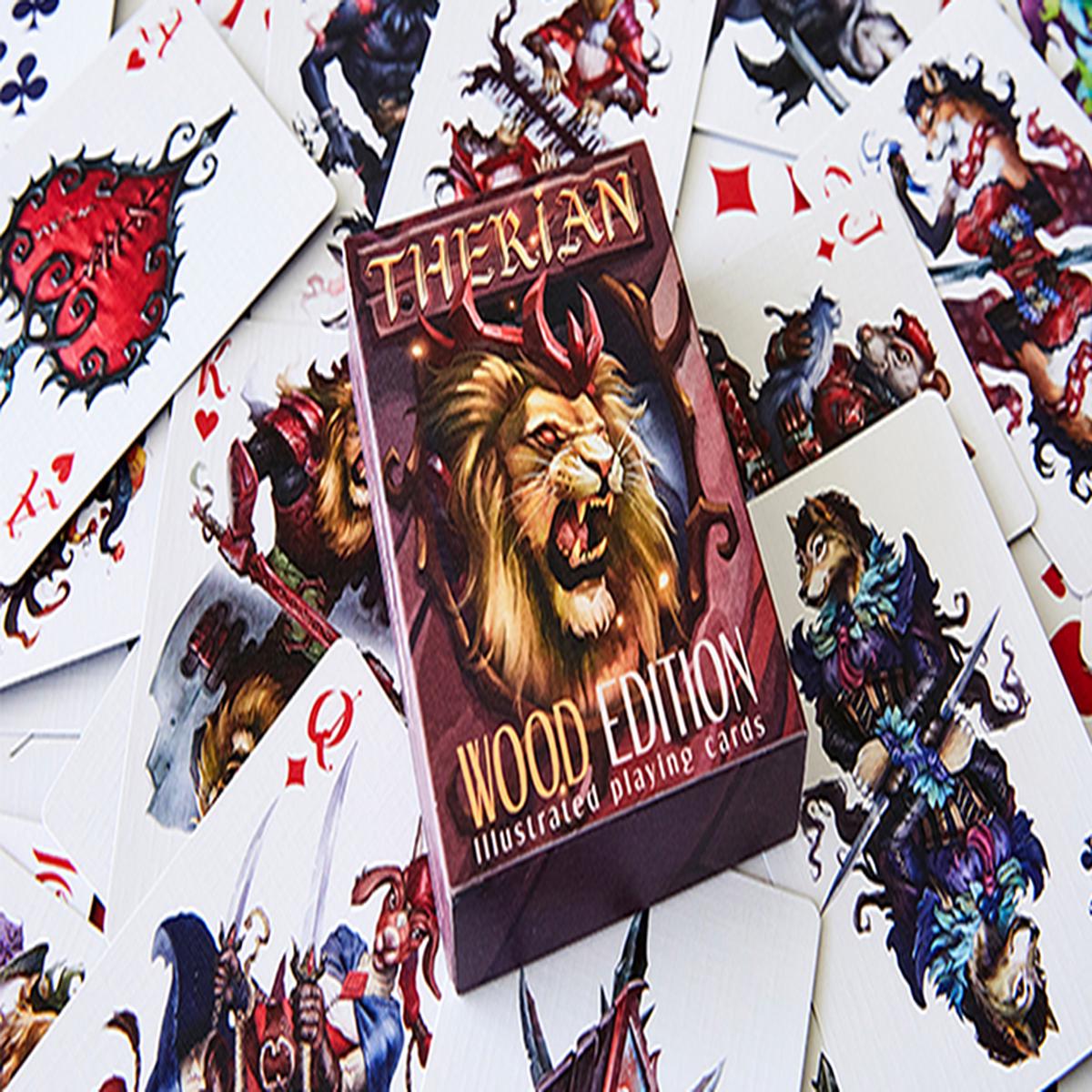 Therian (Wood) Playing Cards, on sale