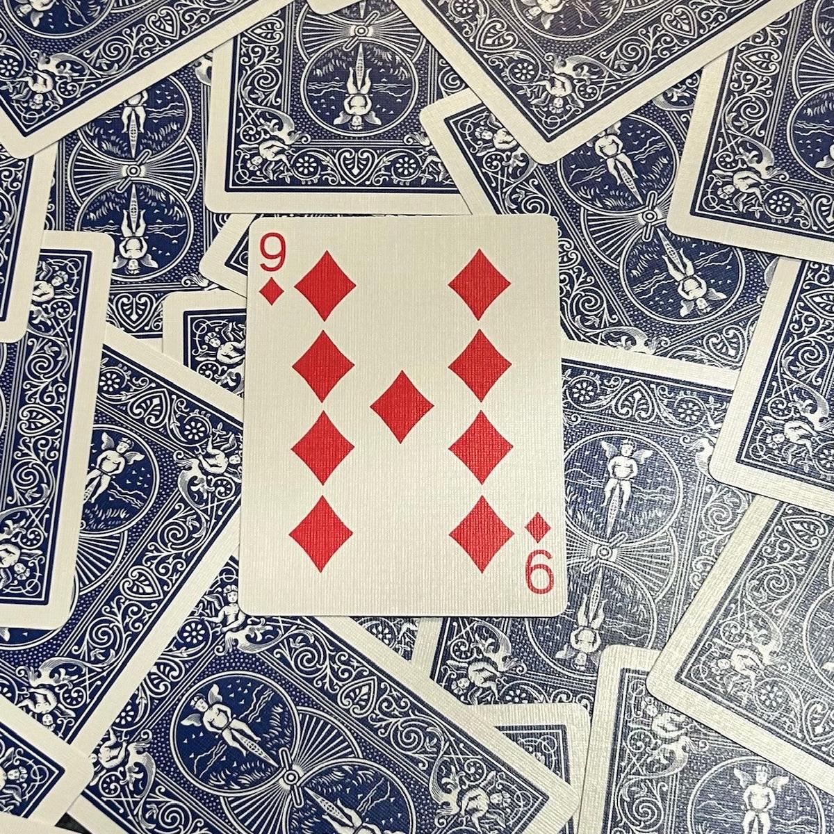 Blue One-Way Forcing Deck – 9 of Diamonds