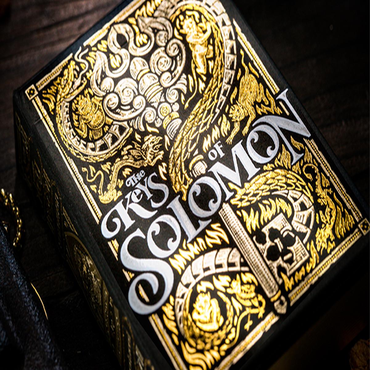 The Keys of Solomon: Golden Grimoire Playing Cards by Riffle Shuffle, on sale