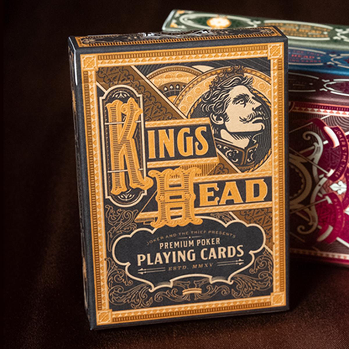 King’s Head (Black and Gold Foil) Playing Cards