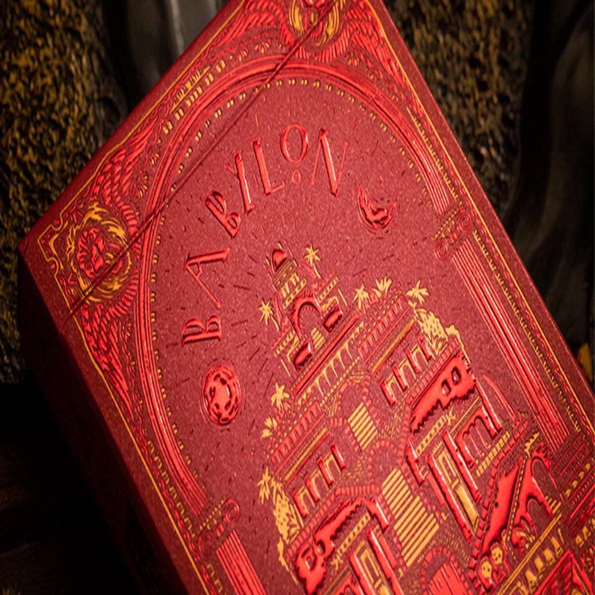 Babylon (Ruby Red) Playing Cards by Riffle Shuffle, on sale