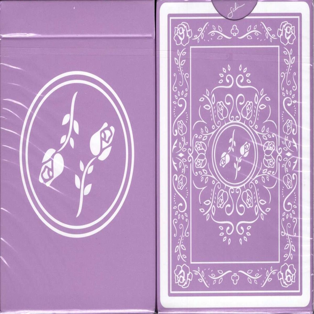 Black Roses Lavender Marked Playing Cards USPCC
