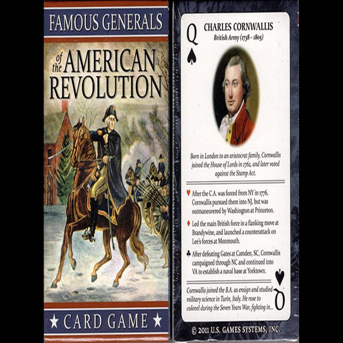 Famous Generals of the American Revolution Playing Cards on sale