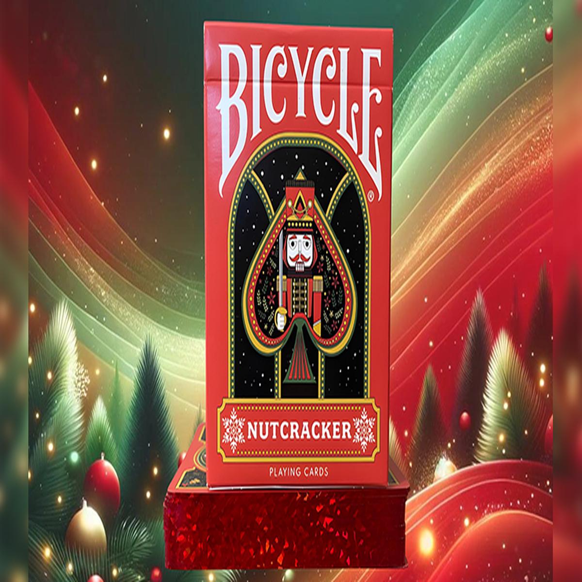 Bicycle Nutcracker Red Gilded Playing Cards