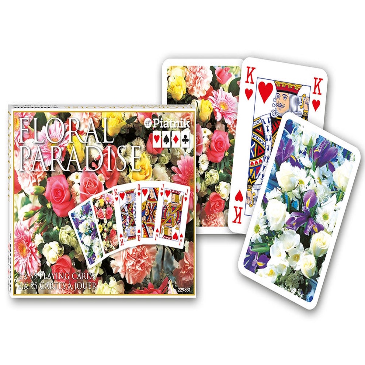 Floral Paradise Pink Bridge – Double Pack – Piatnik – Playing Cards