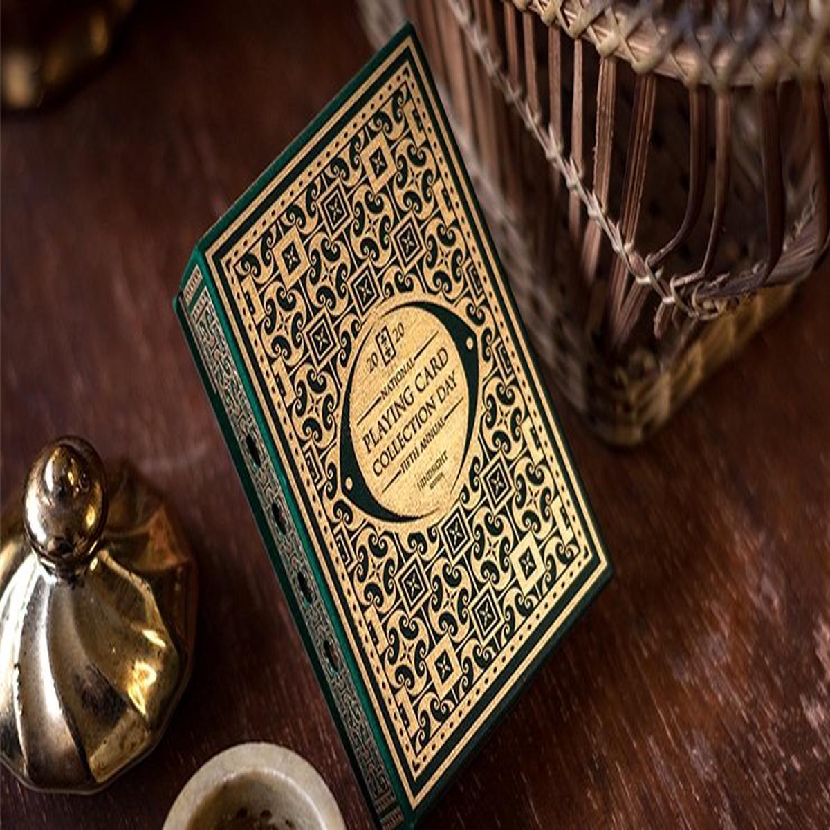 Gilded Limited Edition 2020 National Playing Card Deck Pandora’s Box (Green & Gold) (Disease) by Seasons Playing Card