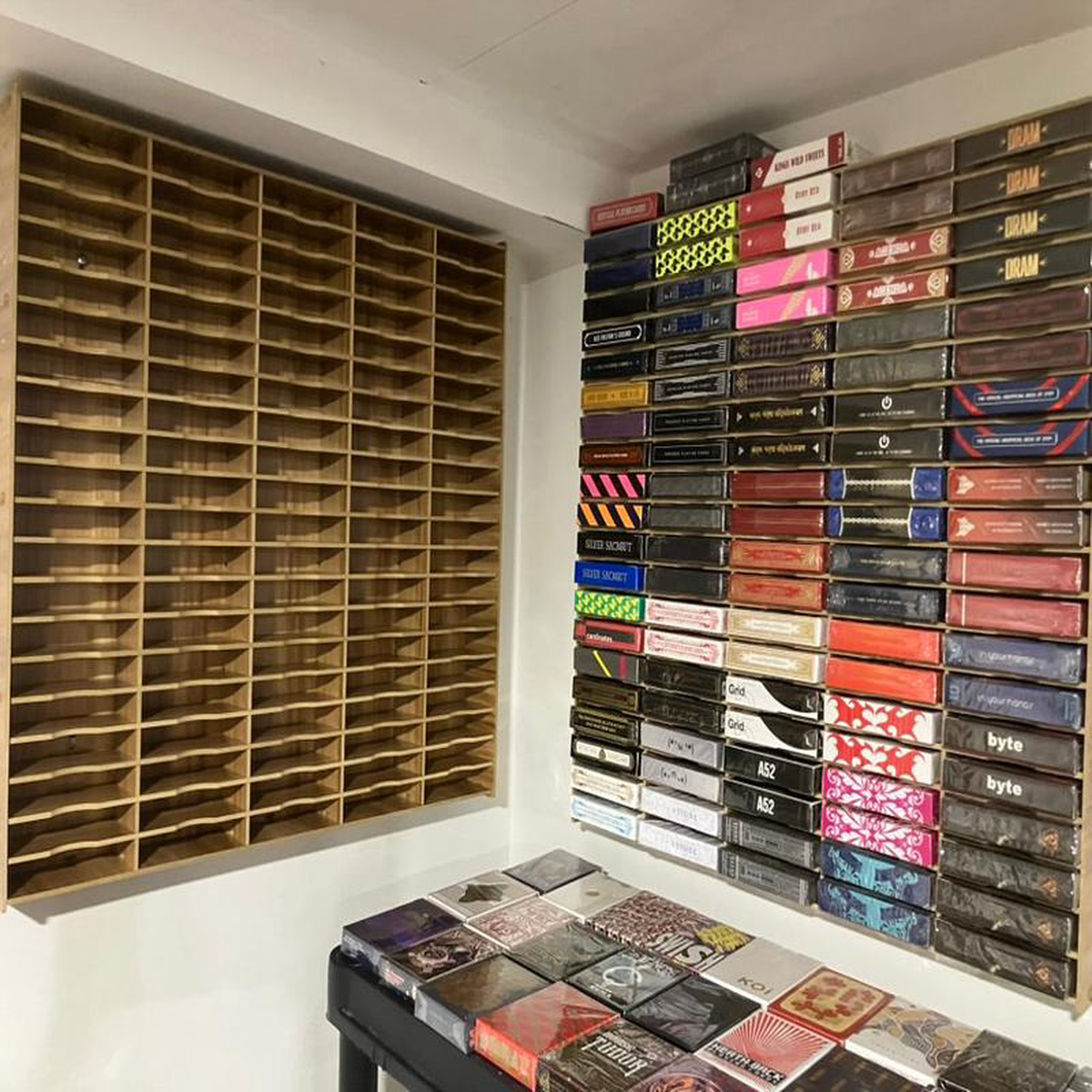 100 Deck Wooden Wall Display used