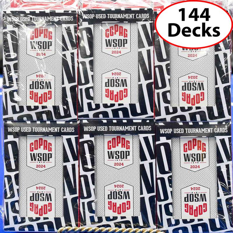 144 Used Black Decks WSOP 2024 Copag Plastic Playing Cards Bridge Size