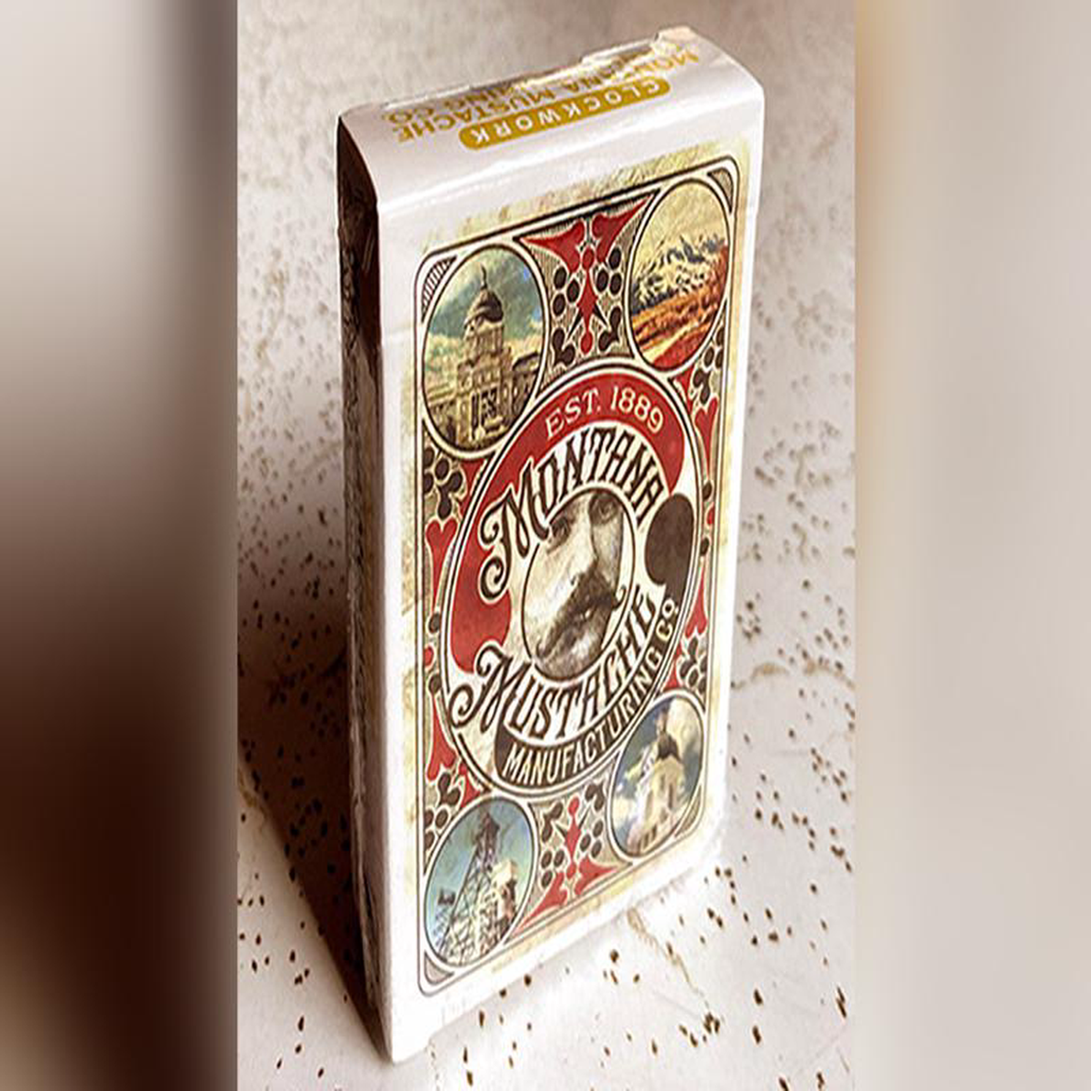 Clockwork Montana Mustache Manufacturing Co Playing Cards by fig 23