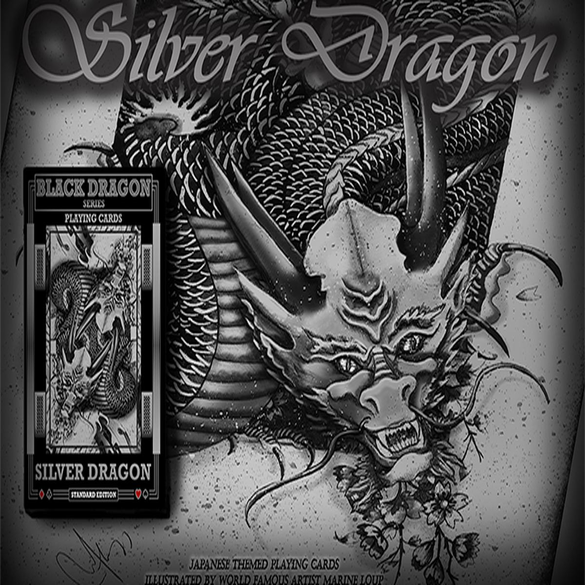 Silver Dragon, Standard Edition Playing Cards by Craig Maidment