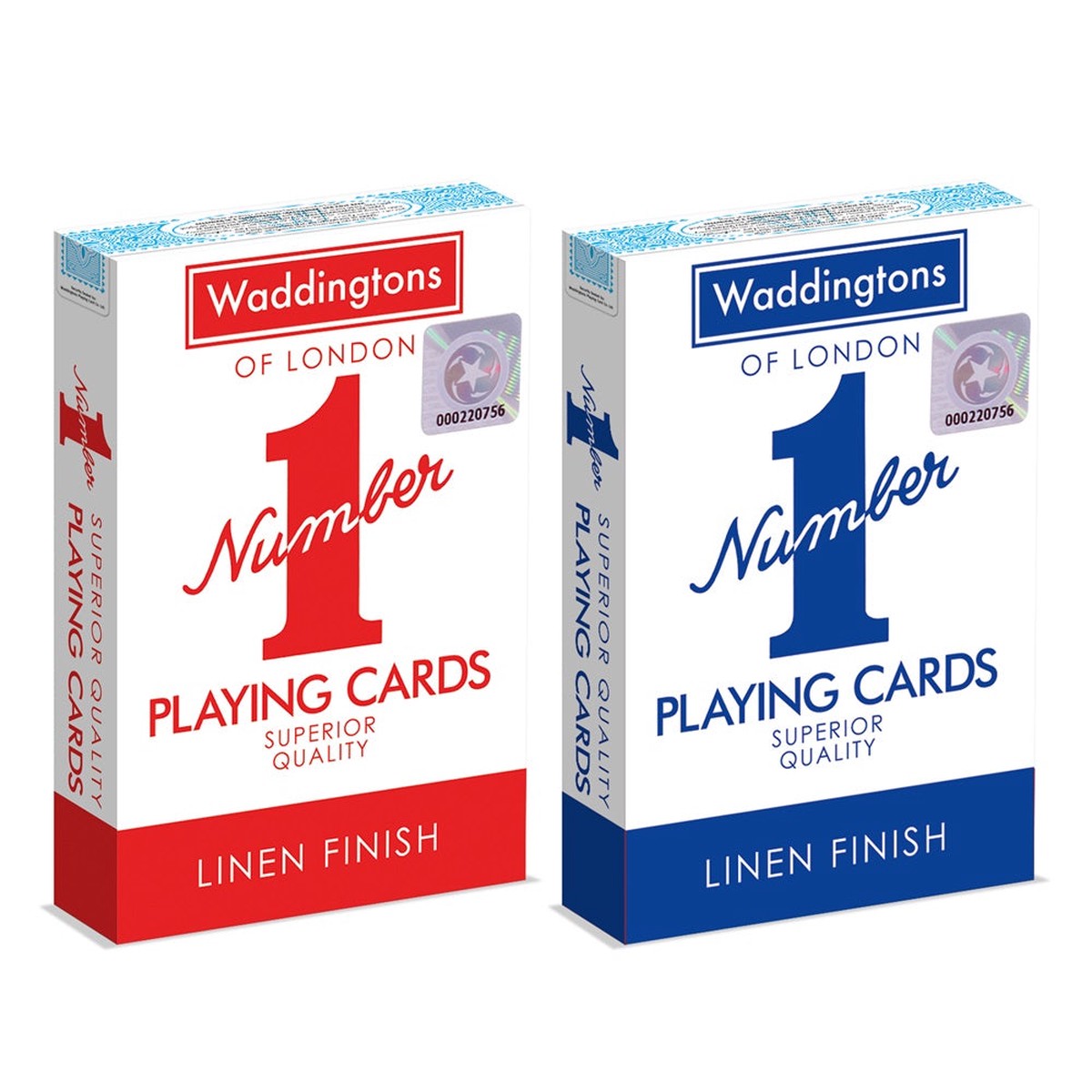 Winning Moves Waddingtons No 1 of London Playing Cards - Blue/Red