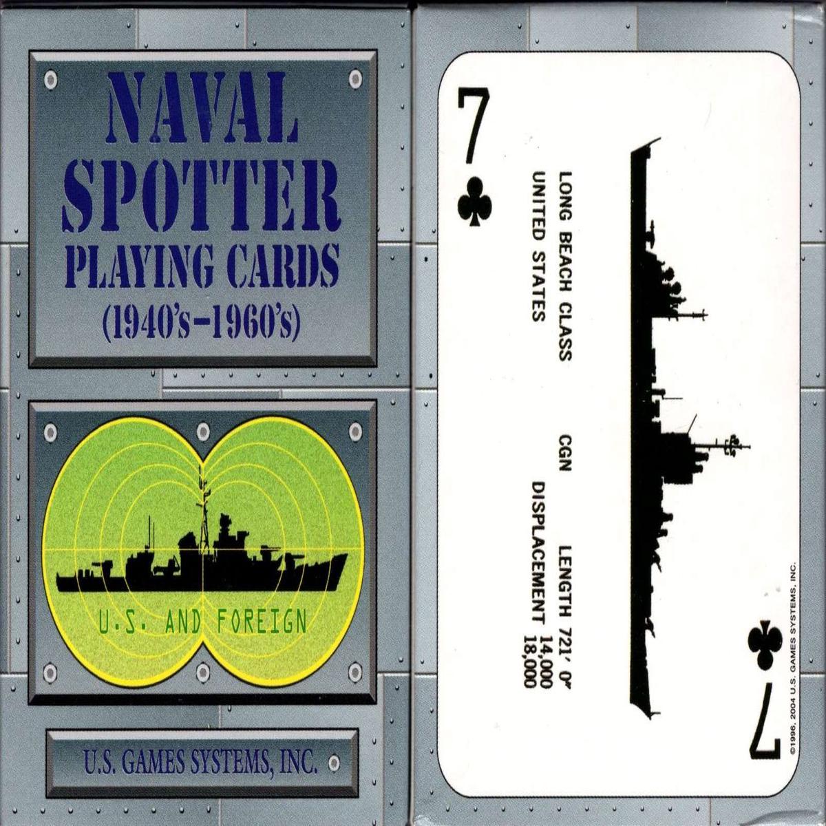 World War II Naval Spotter Playing Cards USGS