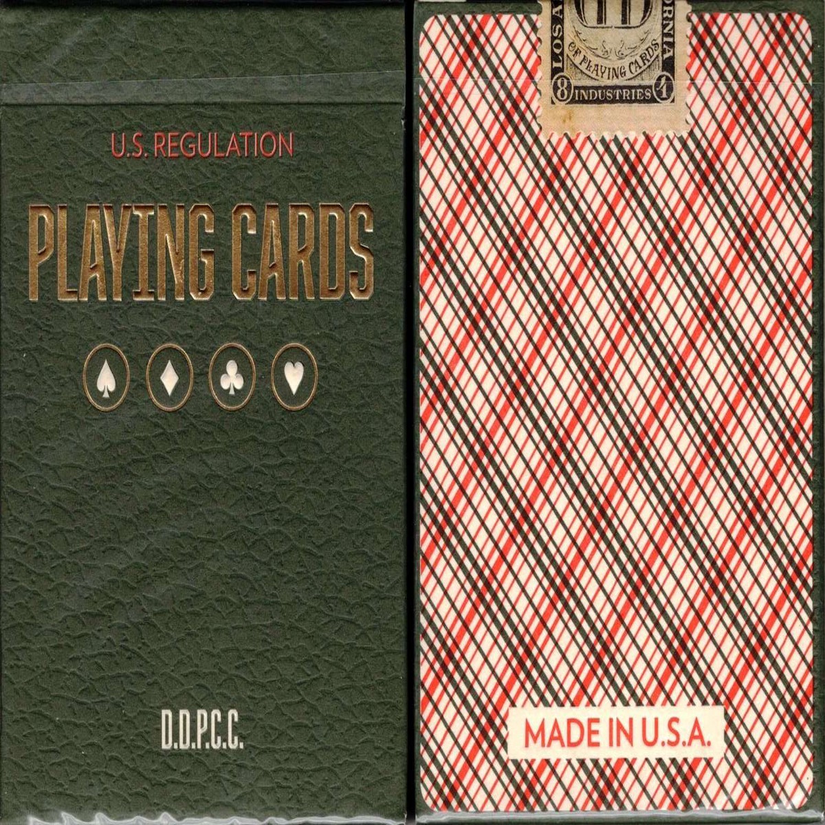 Vintage Plaid Arizona Red Playing Cards USPCC