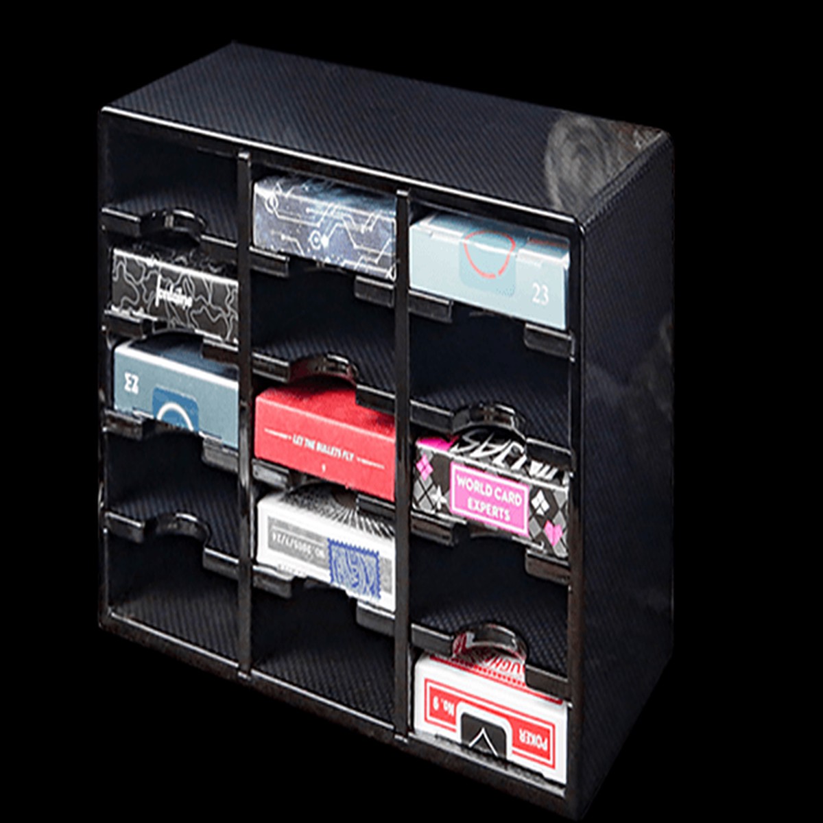 15 Deck Carbon Fiber Playing Cards Cabinet Display