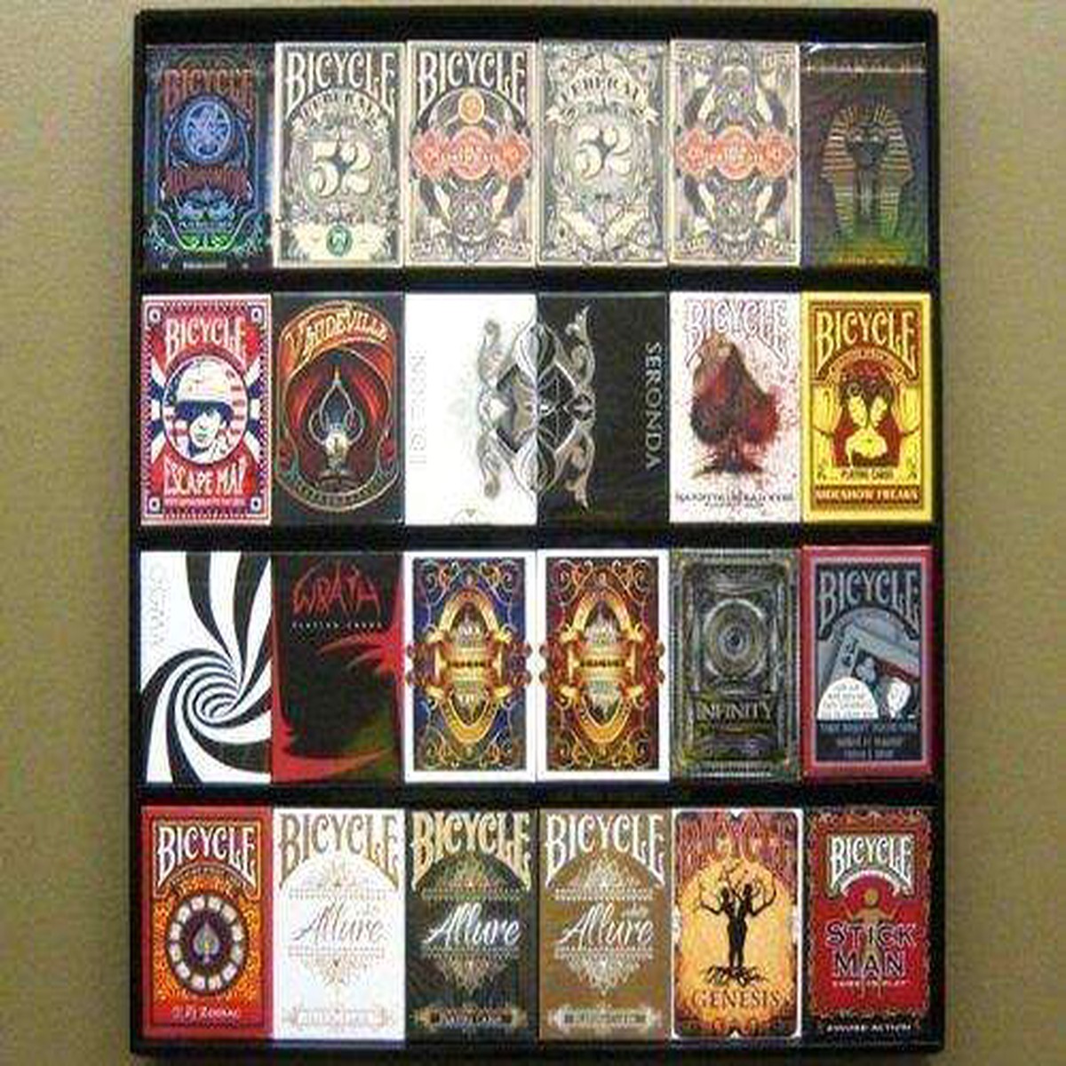24 Deck Acrylic Playing Card Wall Display