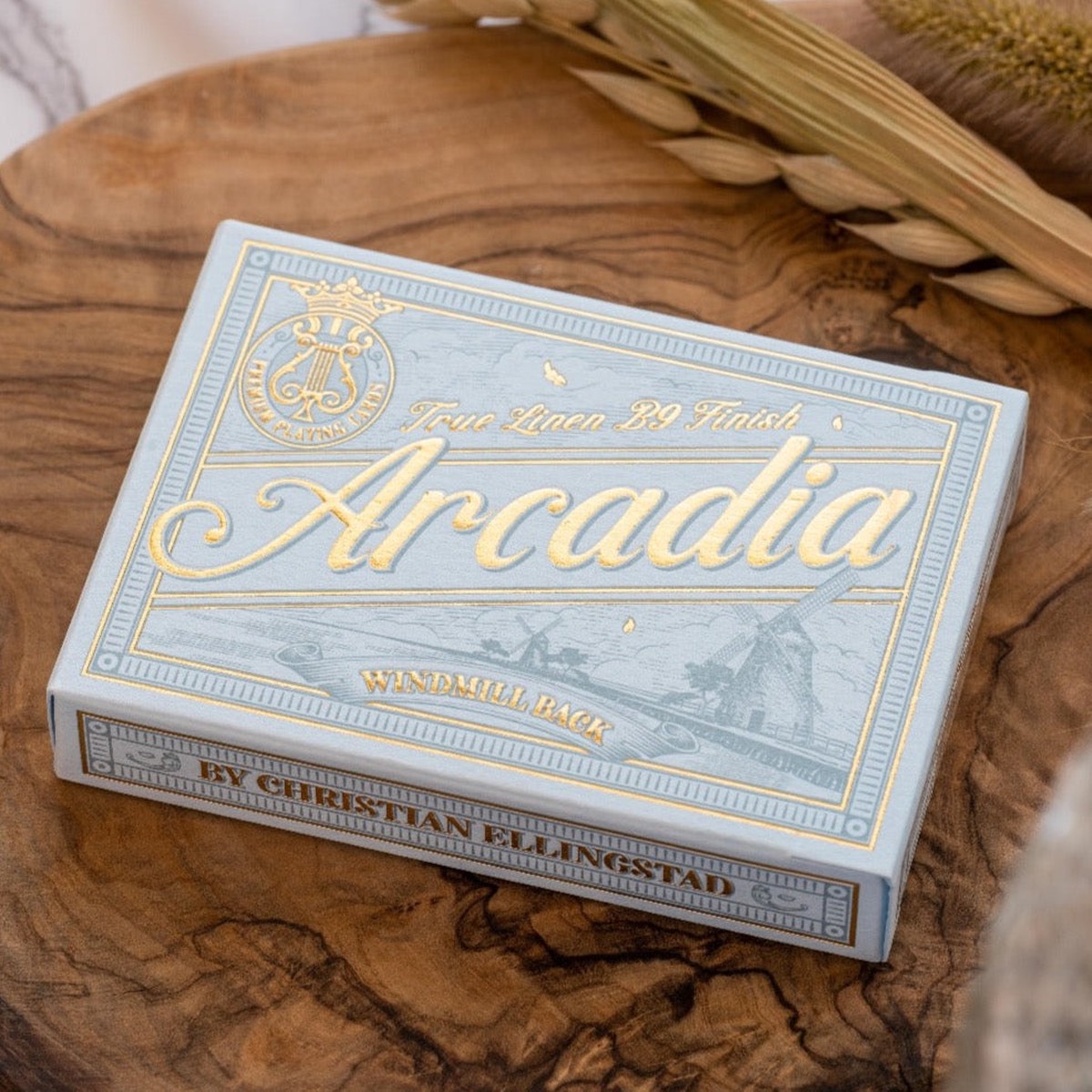 Windmill Back Azure Blue Playing Cards