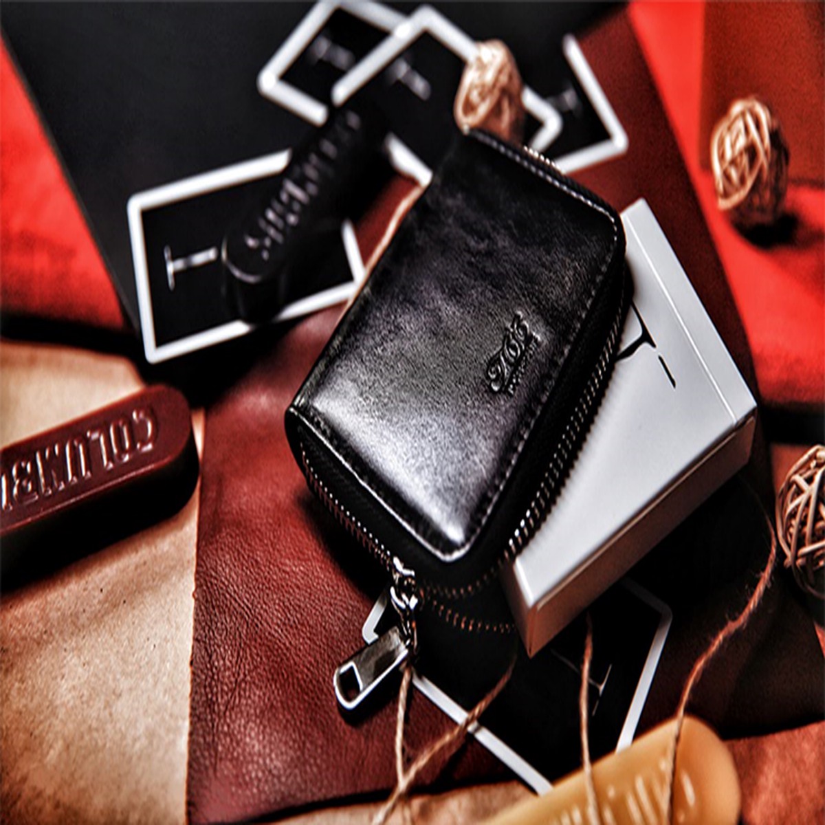 Zipper Playing Card Deck Case - Premium Artificial Leather