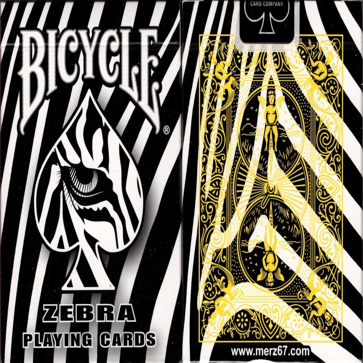 Zebra Bicycle Playing Cards