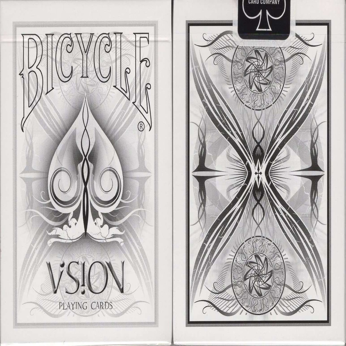 Vision White Bicycle Playing Cards