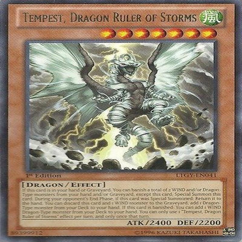 Yu-Gi-Oh! - Tempest, Dragon Ruler Of Storms (Ltgy-En041) - Lord Of The Tachyon Galaxy - 1St Edition - Rare