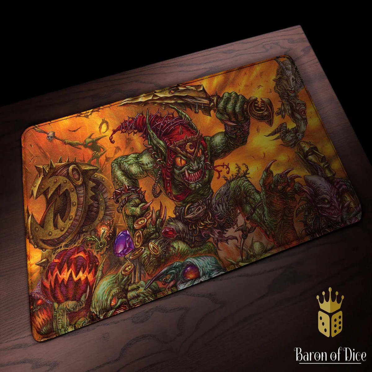 Baron of Dice Premium Oversized Playmat Ron Spencer Series Goblins Galore