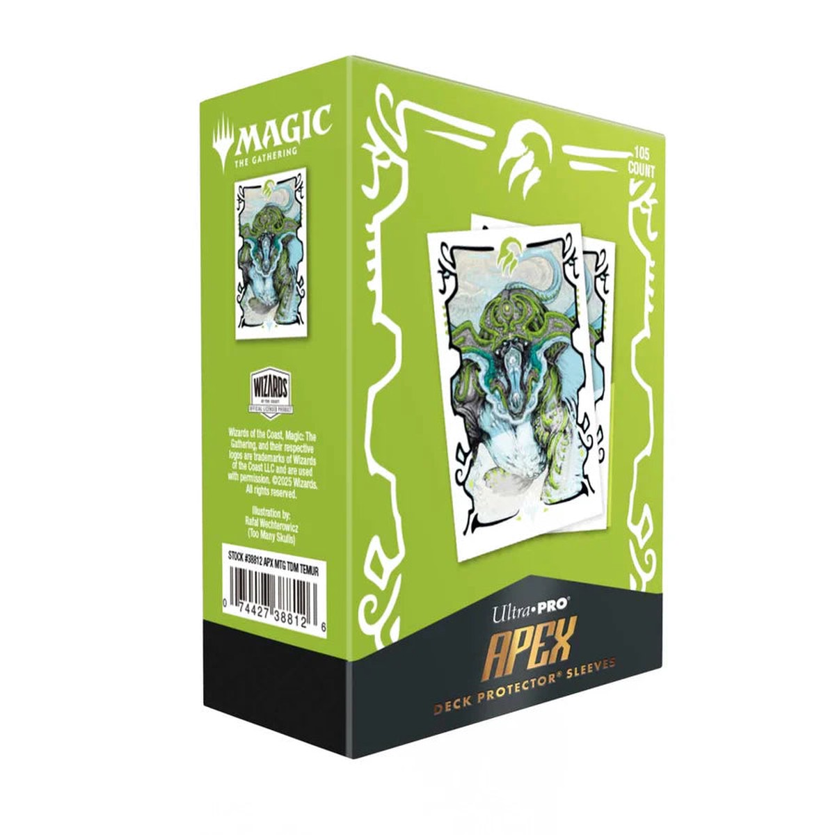 Magic The Gathering Tarkir: Dragonstorm 105ct Apex Deck Protectors Temur