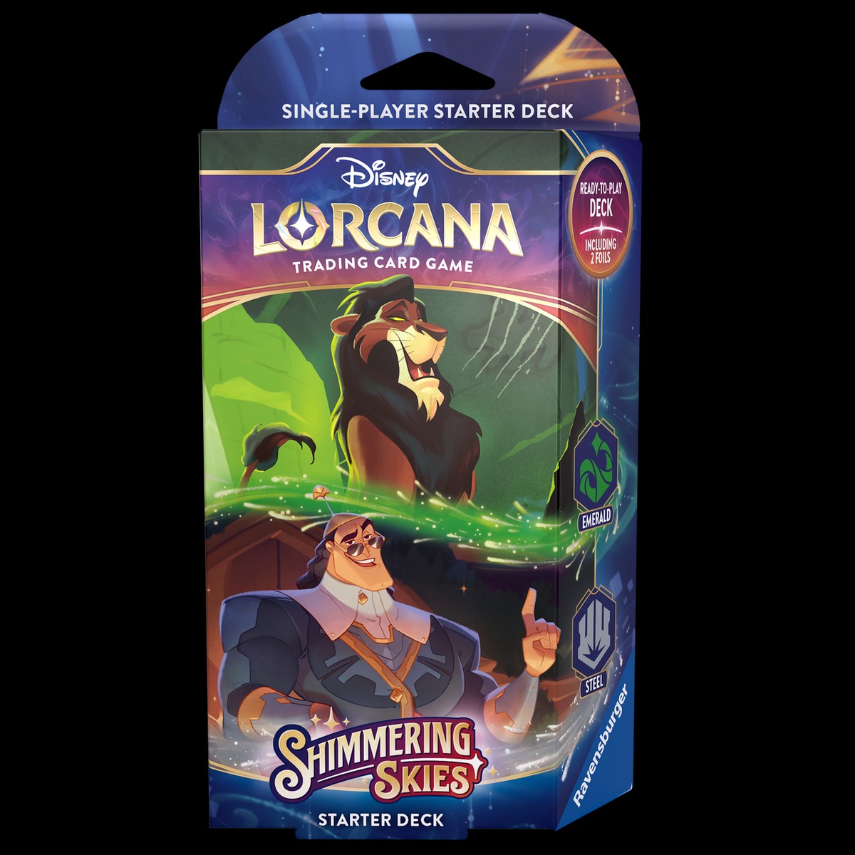 Disney Lorcana TCG: Shimmering Skies Starter Scar & Kronk (Emerald/Steel)