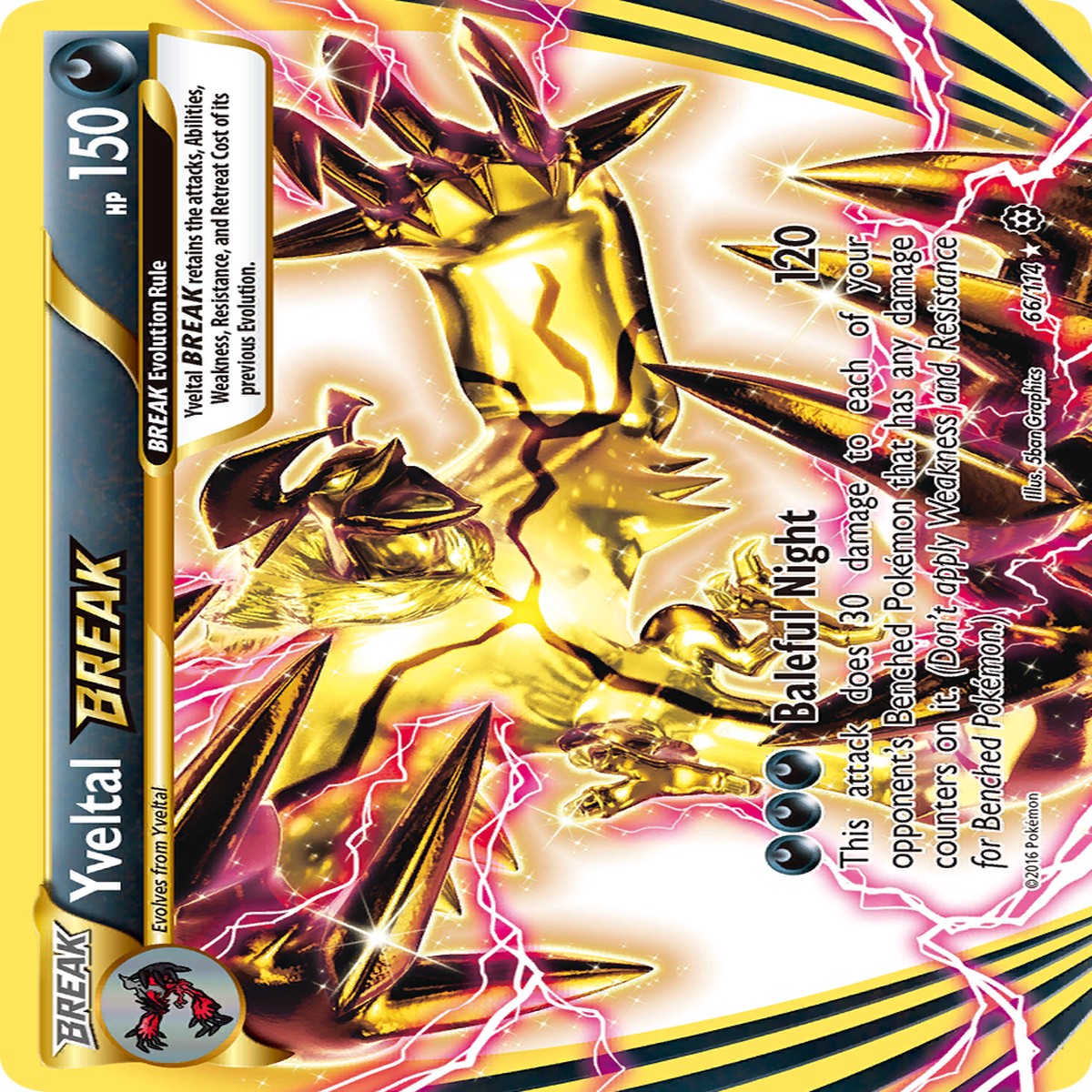 Yveltal BREAK 66114 - Steam Siege Holofoil