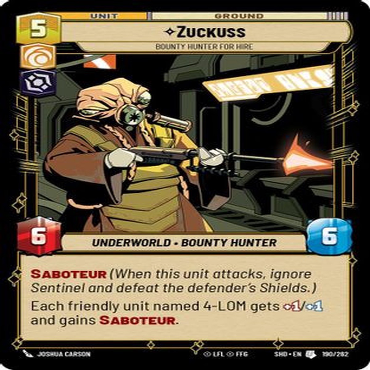 Zuckuss - Bounty Hunter for Hire (190262) - Shadows of the Galaxy