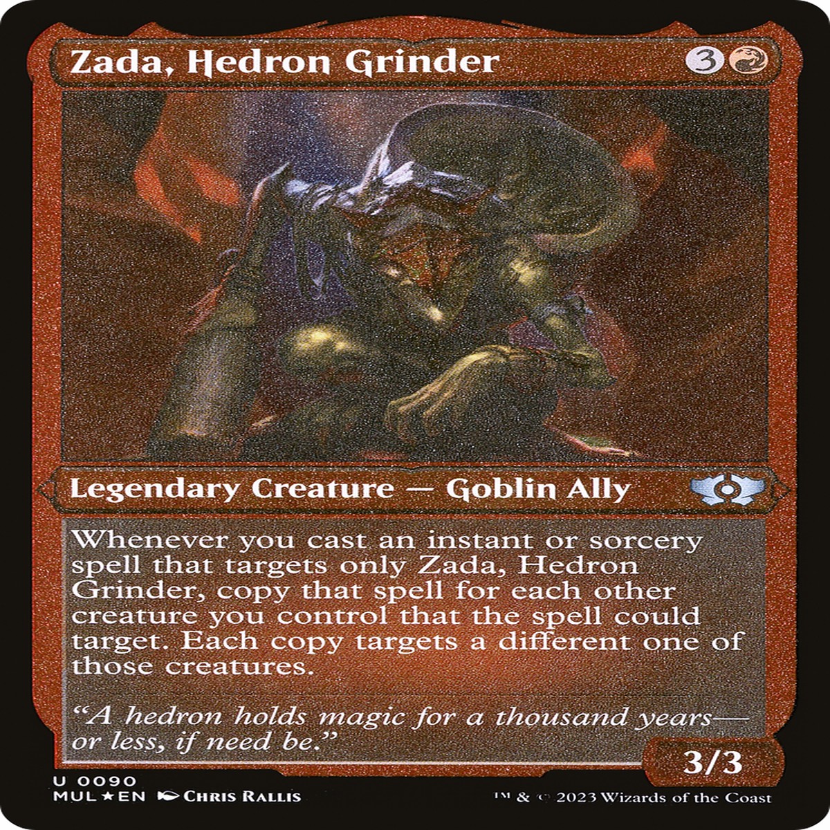 Zada Hedron Grinder (MUL-090) - Multiverse Legends Etched Foil
