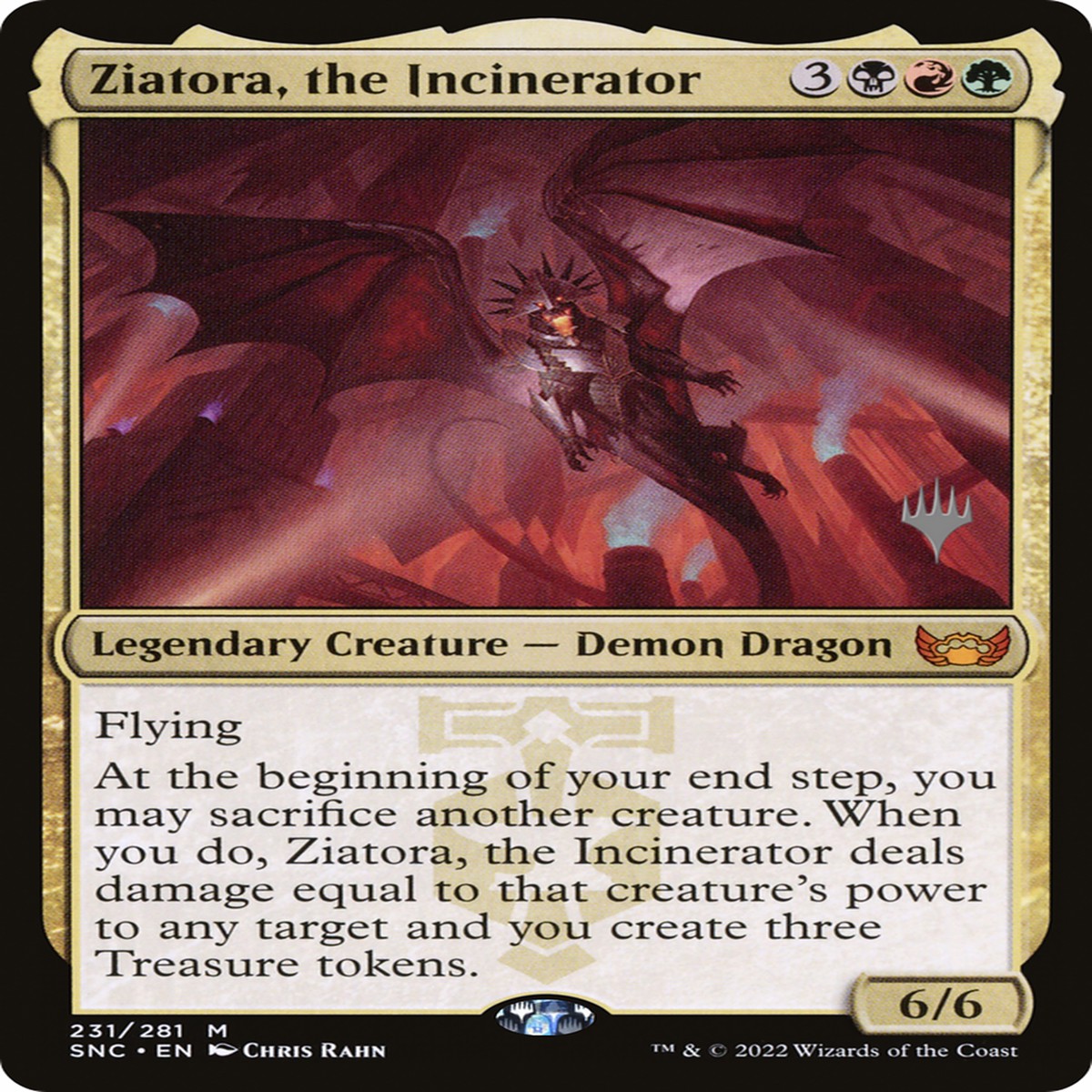 Ziatora the Incinerator (PPSNC-231P) - Streets of New Capenna Promos