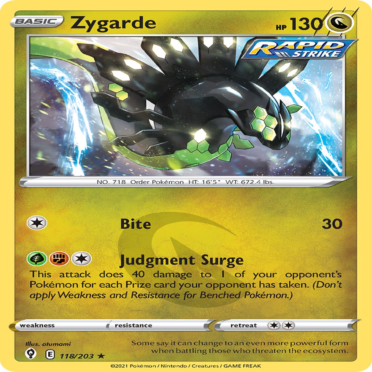Zygarde 118203 - Evolving Skies Holofoil