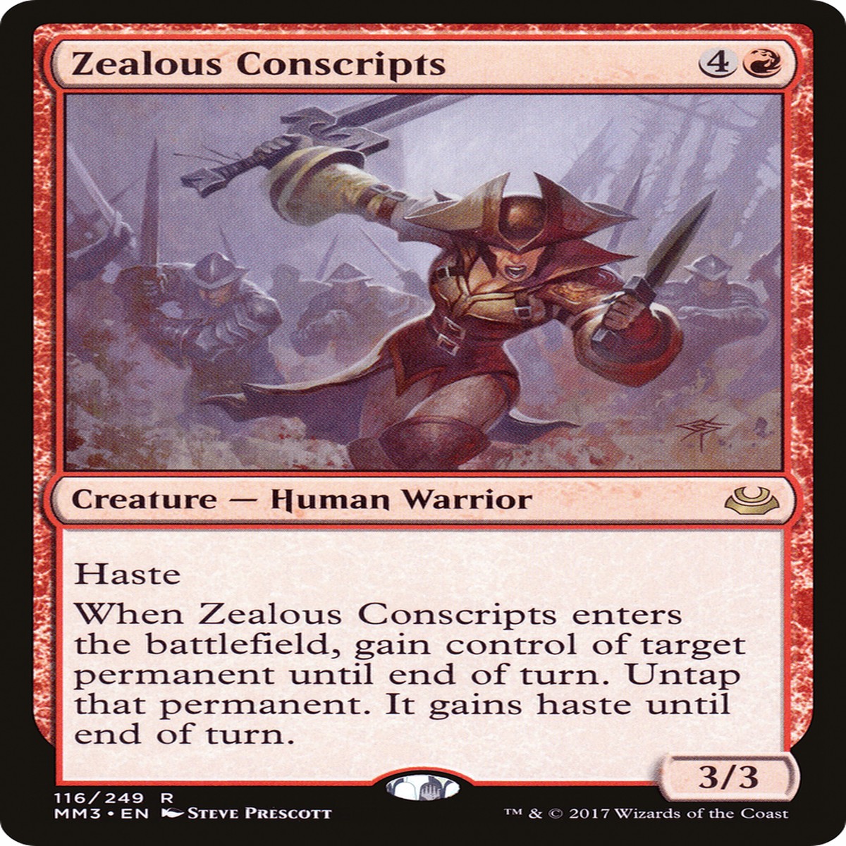 Zealous Conscripts (MM3-116) - Modern Masters 2017 Foil