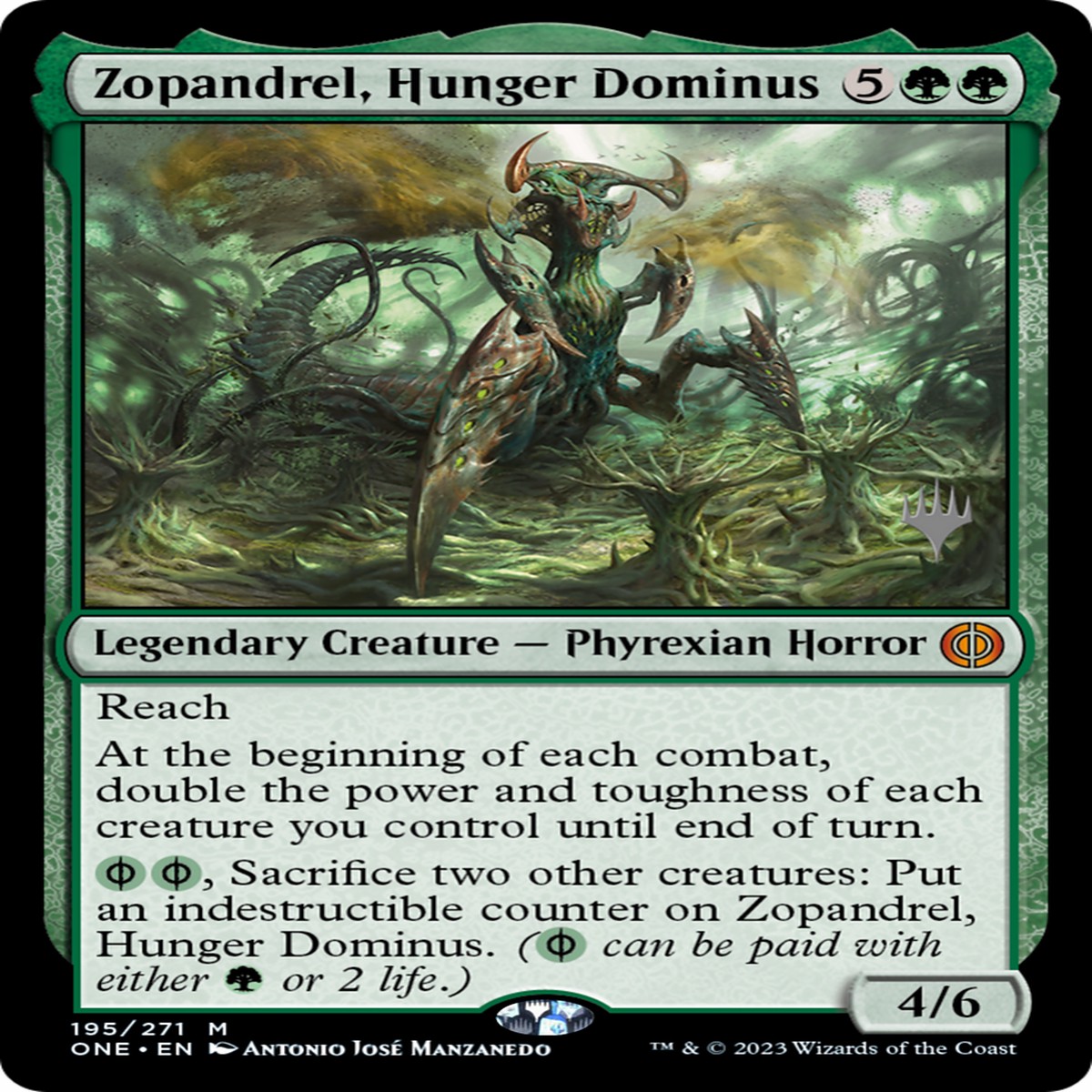 Zopandrel Hunger Dominus (PPONE-195P) - Phyrexia All Will Be One Promos