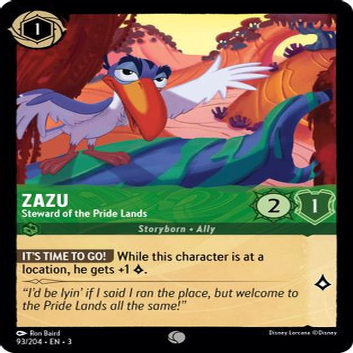 Zazu - Steward of the Pride Lands (93204) - Into the Inklands