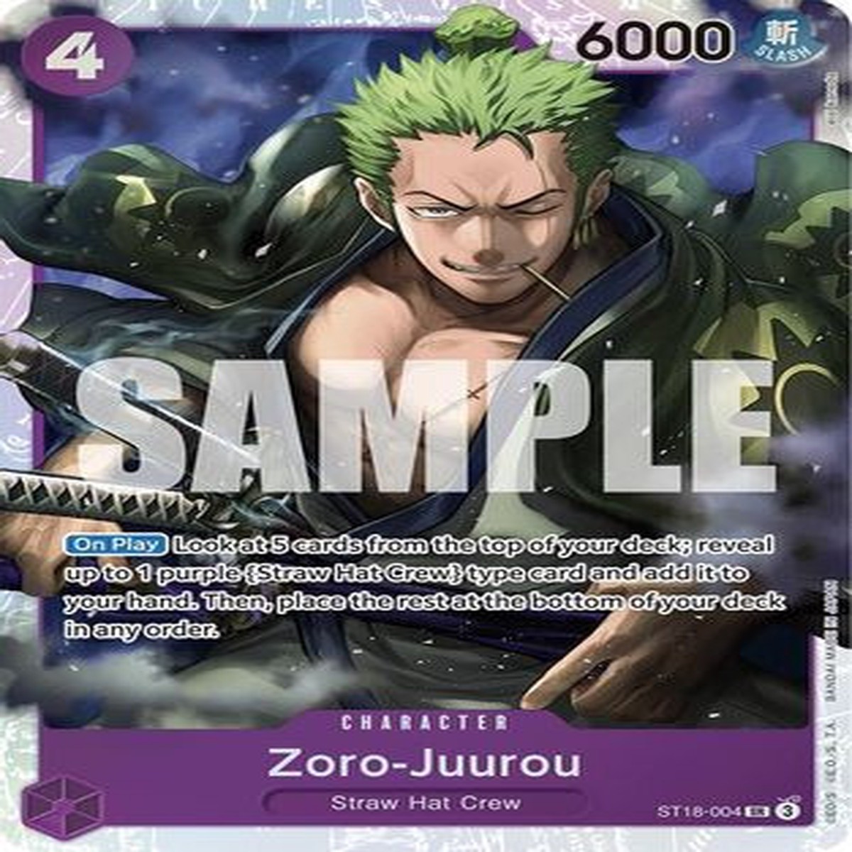 Zoro-Juurou (ST18-004) (ST18-004) Starter Deck 18 PURPLE MonkeyDLuffy Foil