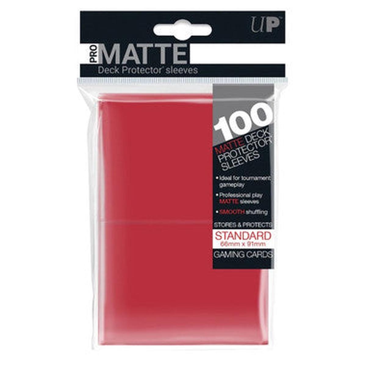 Ultra Pro Sleeves: Standard - Matte - Red 100CT