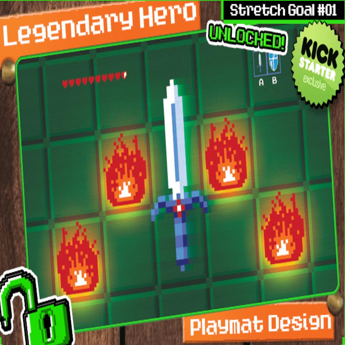 "Legendary Hero" Green Premium Playmat