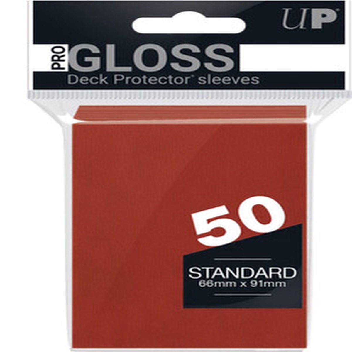 [Red] Ultra Pro Standard Size Solid Deck Protector Hard Sleeves Pack of 50 [91 x 66mm]