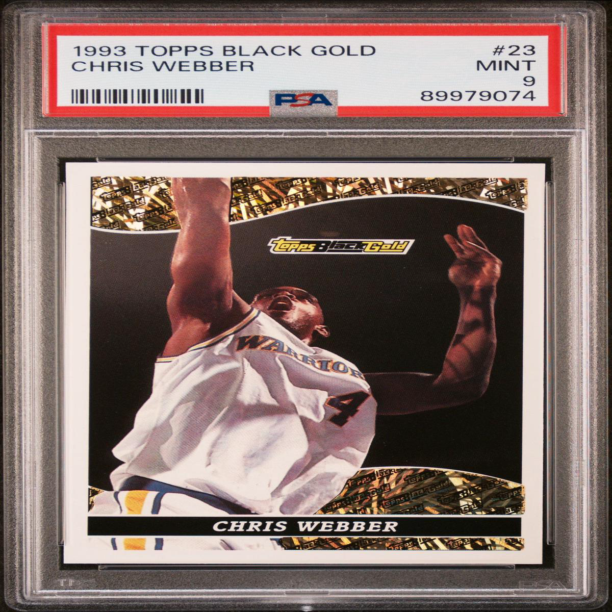 1993 TOPPS BLACK GOLD CHRIS WEBBER 23 8211 PSA 9 ROOKIE CARD
