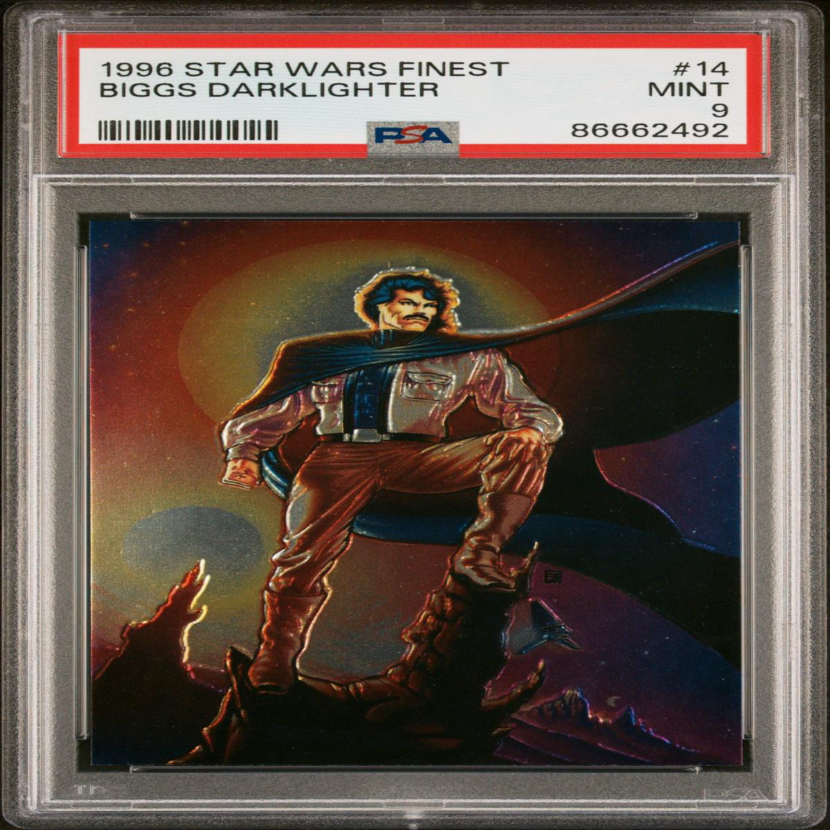 1996 STAR WARS FINEST BIGGS DARKLIGHTER 14 8211 PSA 9