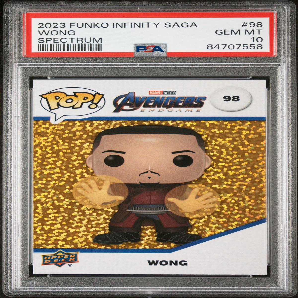 2023 UPPER DECK FUNKO POP MARVEL  WONG SPECTRUM #98  PSA 10