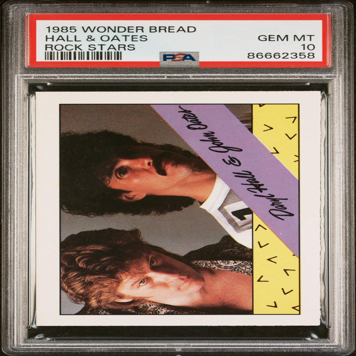 1985 WONDER BREAD ROCK STARS HALL 038 OATES ROCK STARS 8211 PSA 10