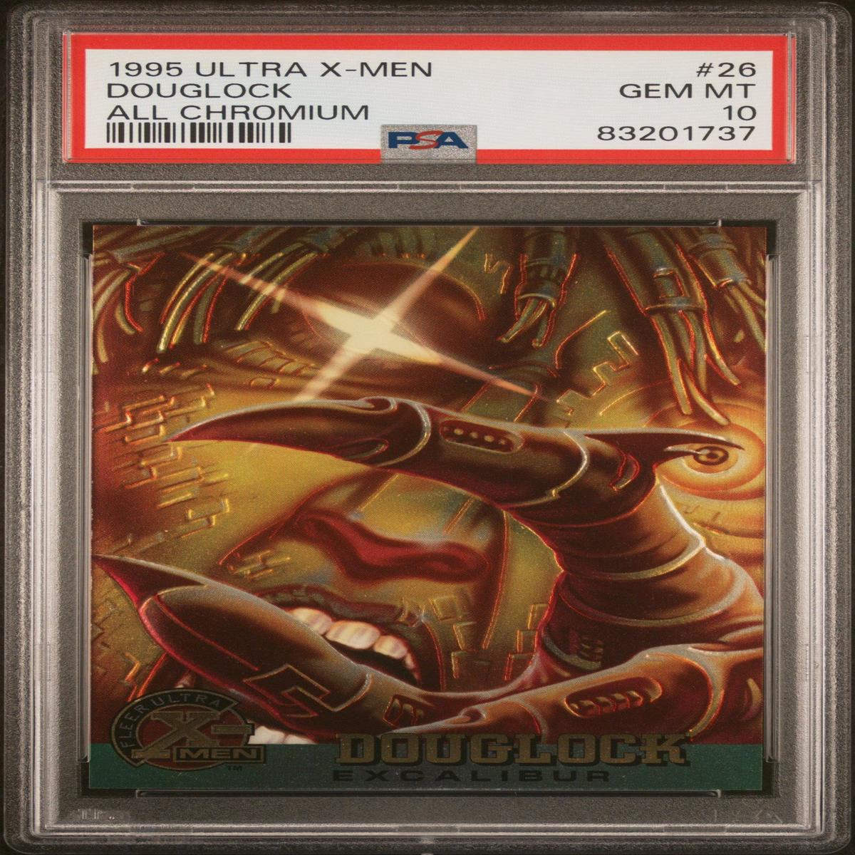 1995 ULTRA X-MEN ALL CHROMIUM DOUGLOCK ALL CHROMIUM 26 8211 PSA 10